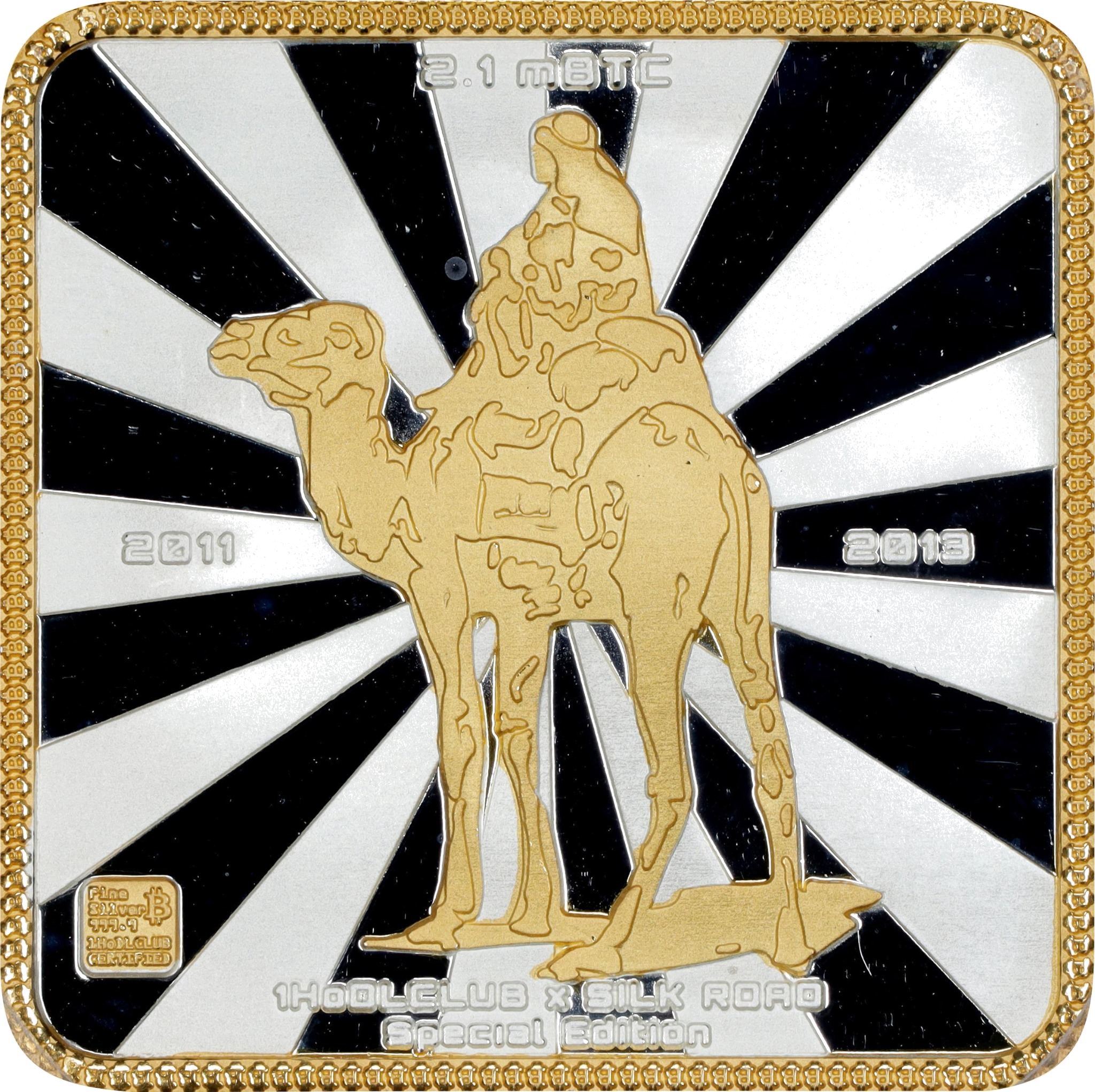 SilkRoad Fine Silver Square ingot front