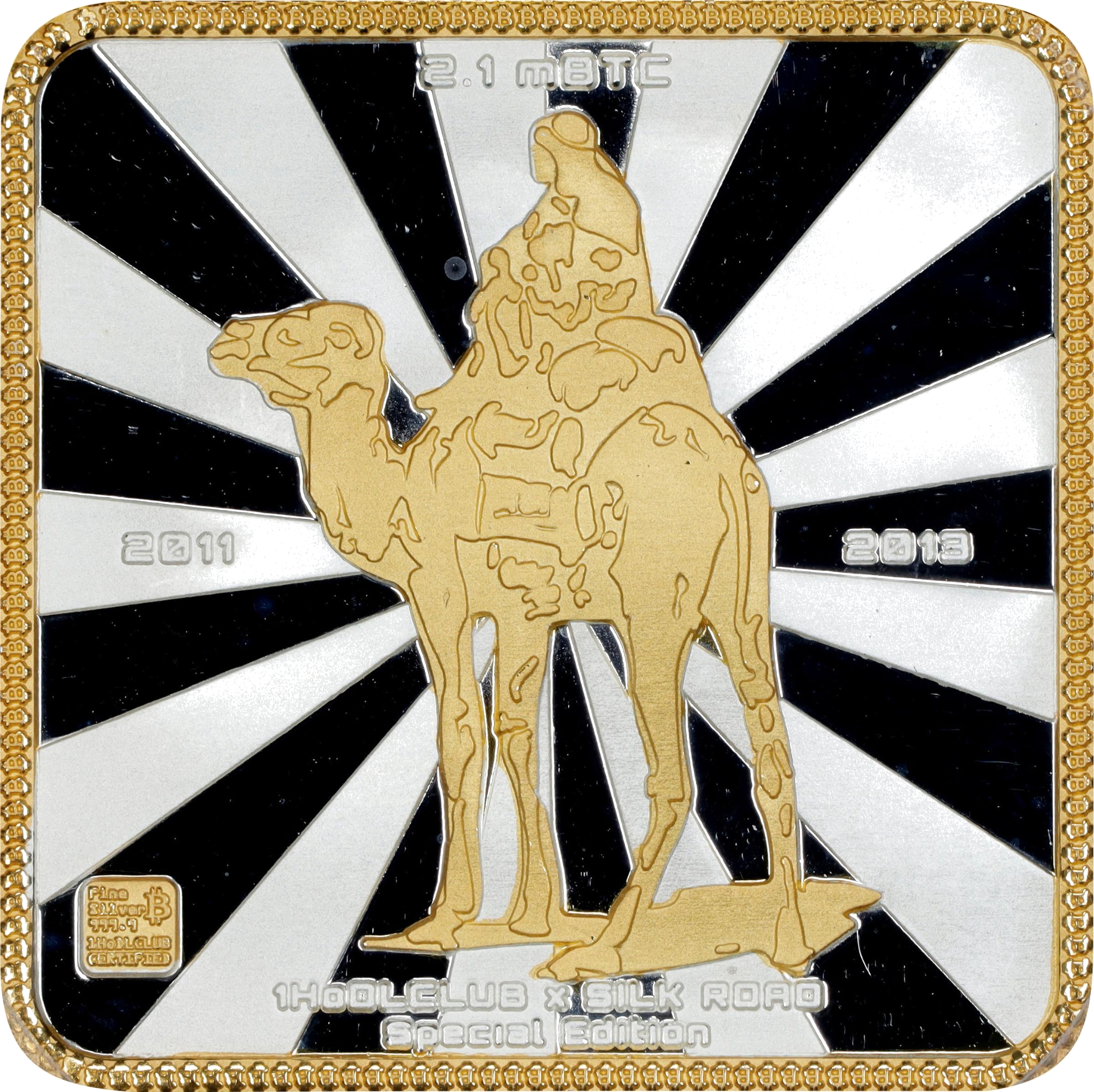 Silk Road Fine Silver 999.9 Ingot — Vault Piece front