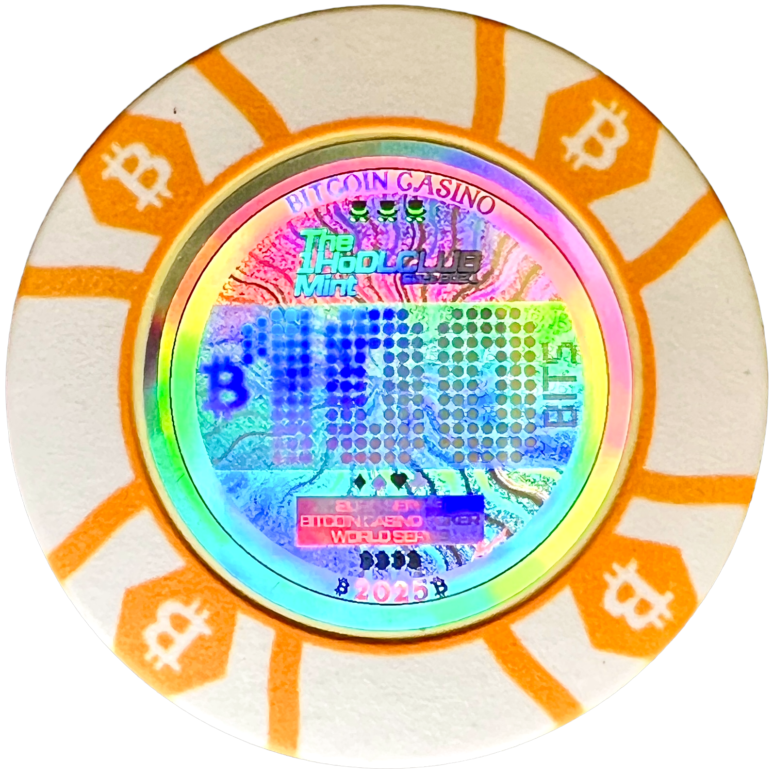 100 Bits White Chips front