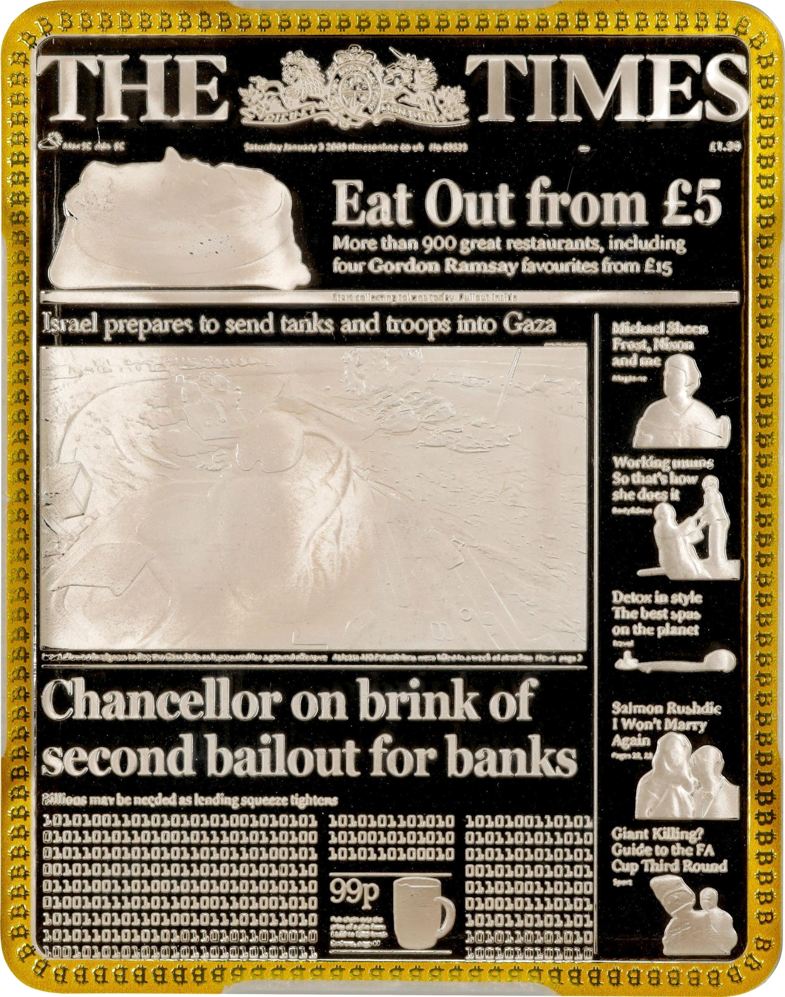  5oz GENESIS Ingots Fine Silver 999.9 front