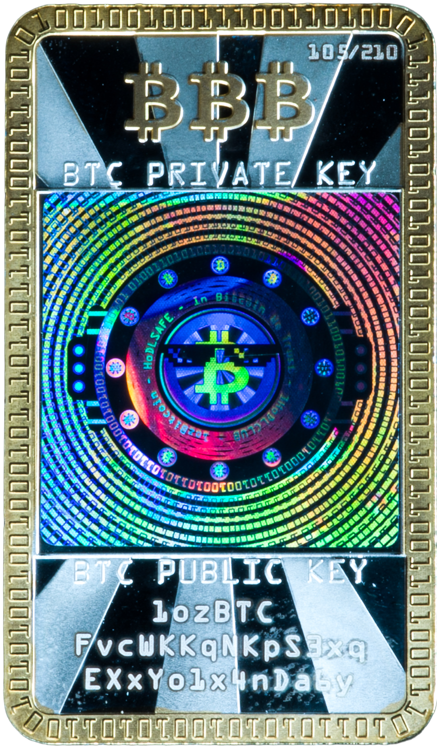 1oz Bitcoin Fine Silver ingots back