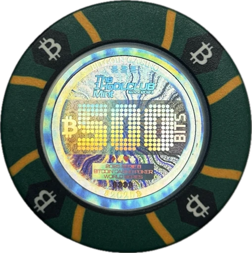 500 Bits Green Chips front