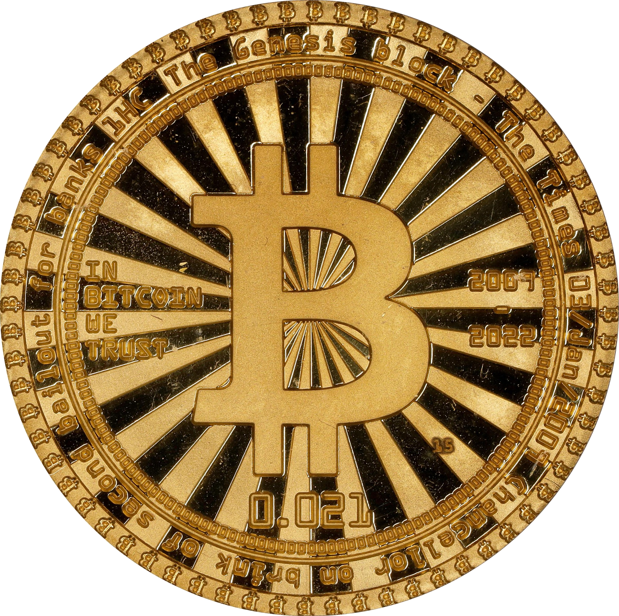 1oz GENESIS Fine Gold Coin front